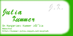 julia kummer business card